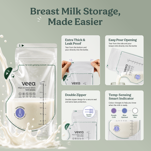 Veea Pre-Sterilised Breast Milk Storage Bags (250ml x 30 Bags)