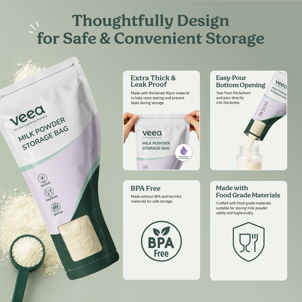 Veea Pre-Sterilised Milk Powder Storage Bags (30pcs)