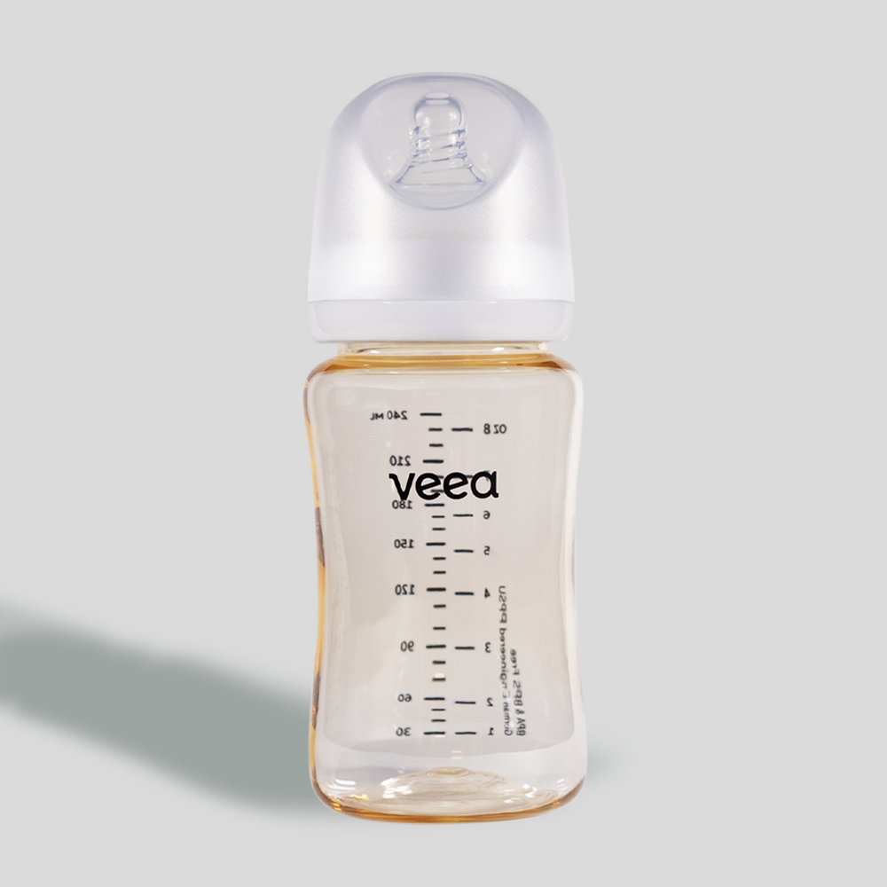 Veea GentleFlow™ 240ml/8oz Feeding Bottle PPSU (M Size Teats for 3 to 6 months)