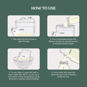 Veea Pre-Sterilised Breast Milk Storage Bags (250ml x 30 Bags)