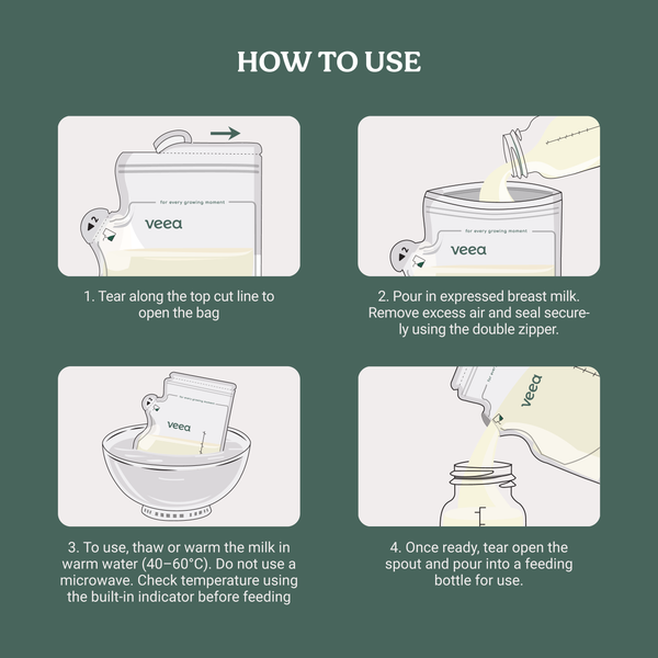 Veea Pre-Sterilised Breast Milk Storage Bags (250ml x 30 Bags)